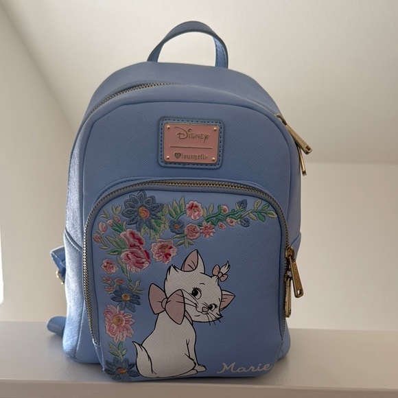 Loungefly Blue Disney Marie Backpack - Picture 1 of 4